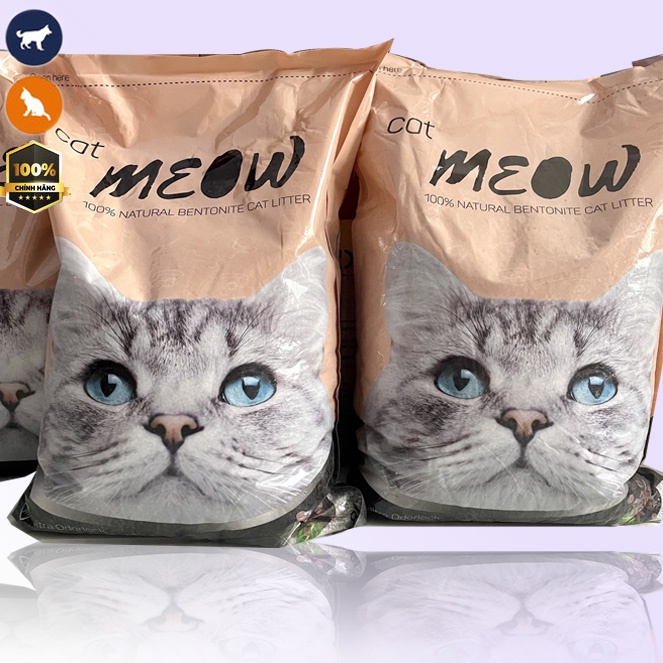 Cát Meow Cát Vệ Sinh Cho Mèo ít bụi, vón và khử mùi tốt thơm mùi Cafe bao đóng 8L