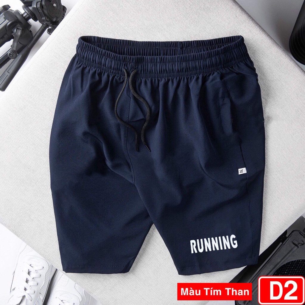 Quần đùi gió nam RUNNING dáng thể thao co giãn nhẹ có khóa tiện dụng