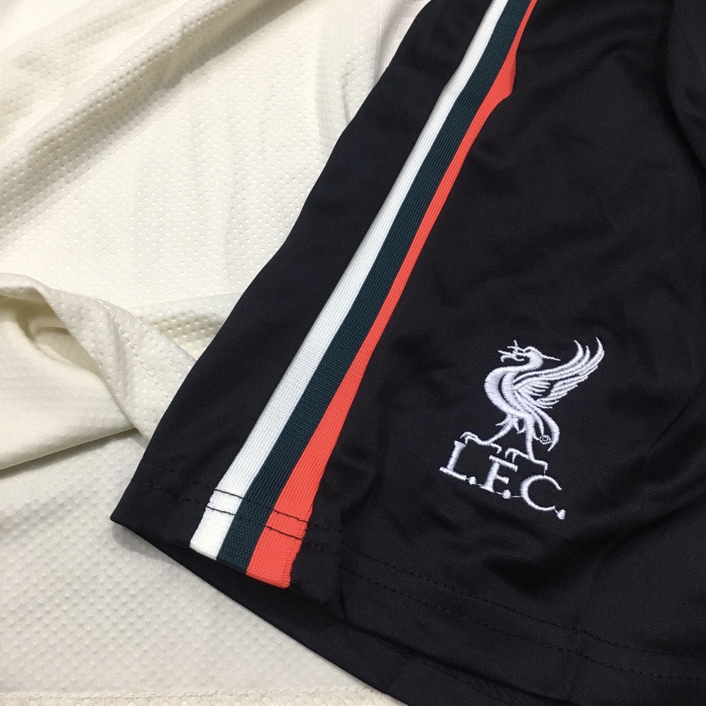 Bộ quần áo đá banh CLB Liverpool vàng kem sân khách 2022 - Hàng FEX thái cao cấp