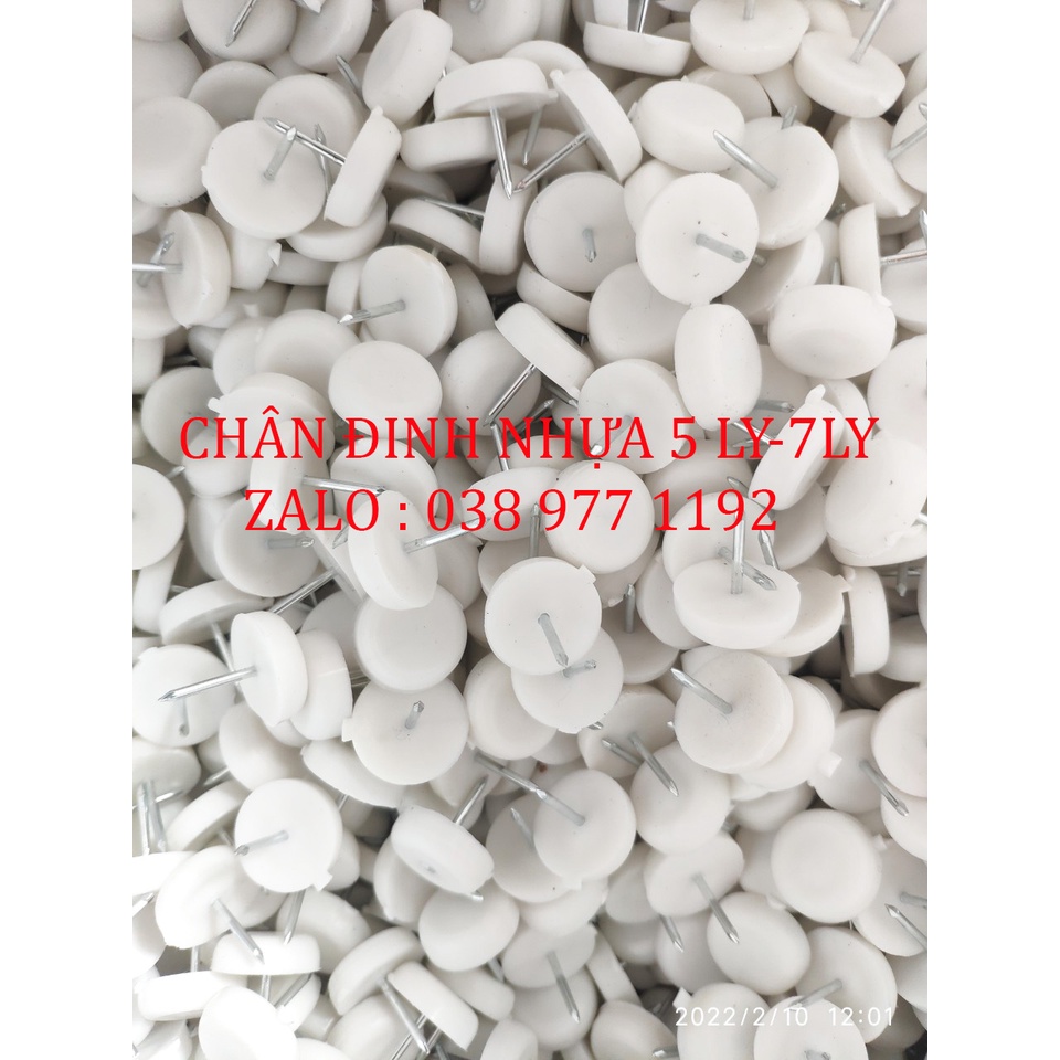 Chân đinh nhựa chống trầy loại dày 5mm,7mm,hàng nhựa dày ,Đinh nhựa đóng dưới chân bàn ghế có ma sát không bị trơn