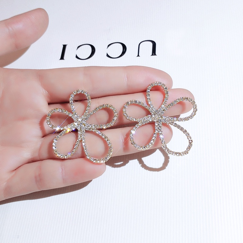 [Jiudoulan] Bông Tai Đính Kim Cương Giả Thanh Lịch Thời Trang Phong Cách Hàn Quốc Cho Nữ