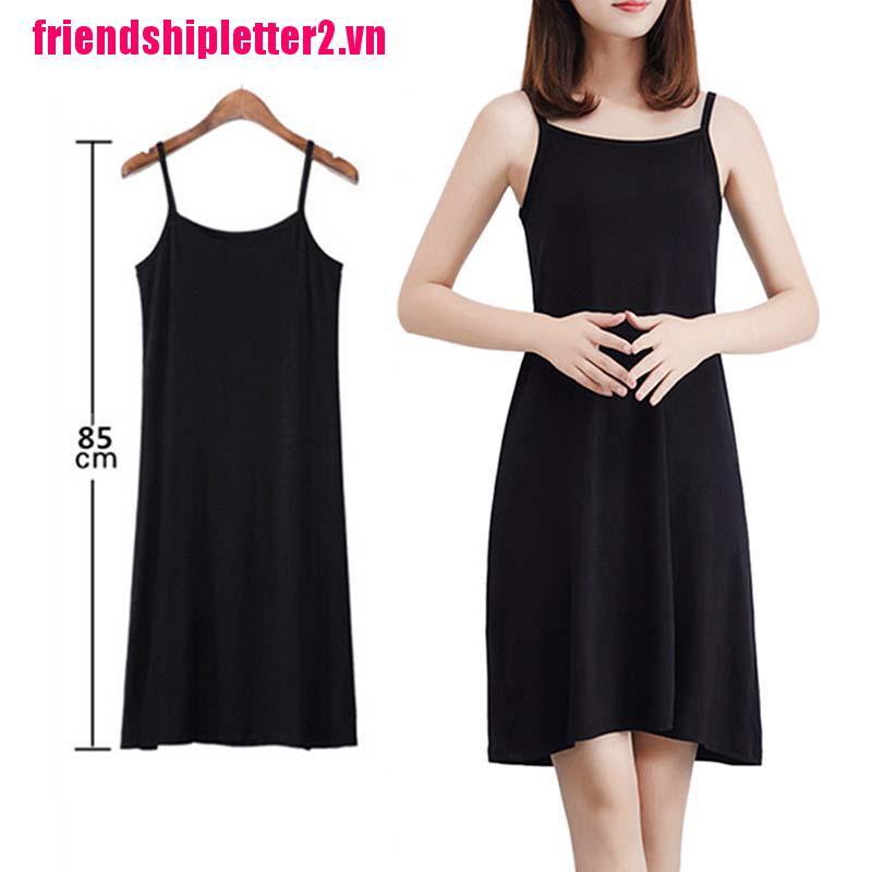 Đầm 2 Dây Màu Sắc Đơn Giản Thời Trang Cho Nữ