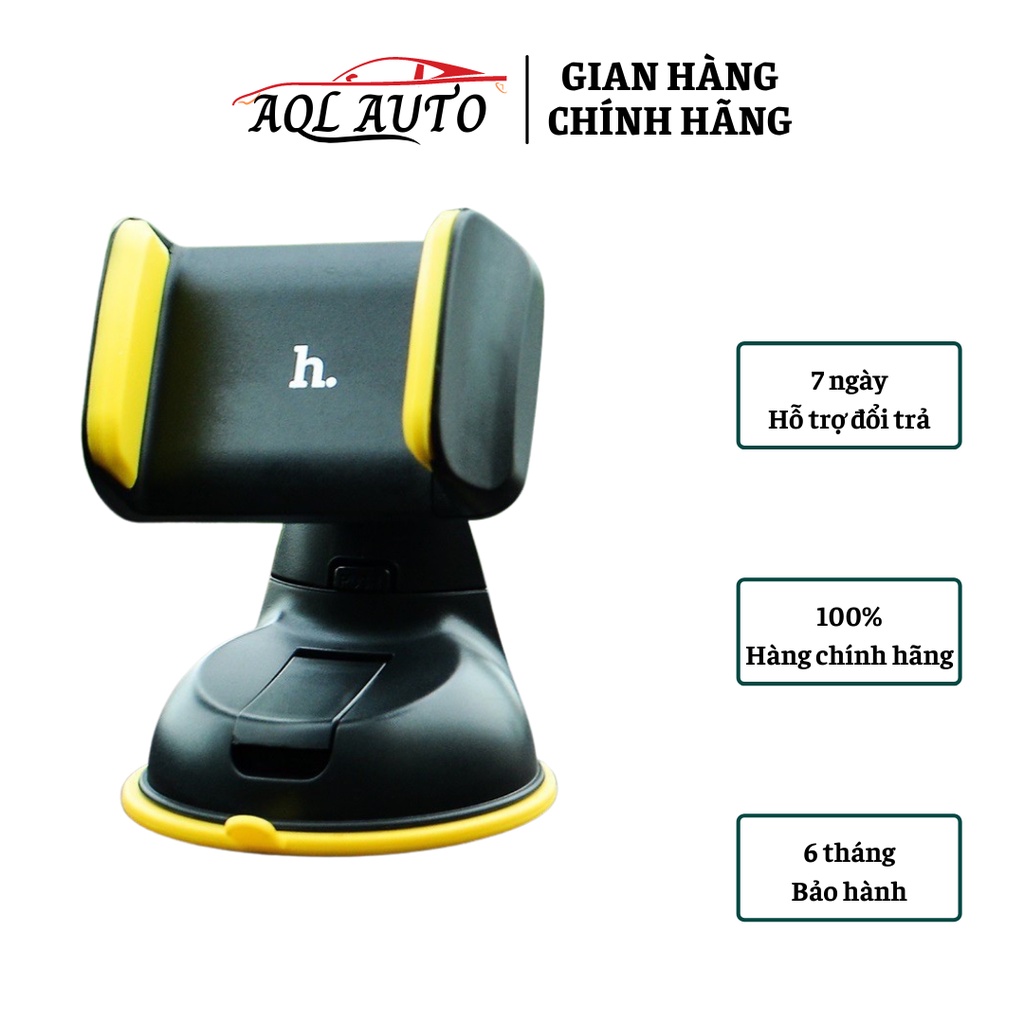 Giá đỡ Hoco Car Hoder CA5 kẹp điện thoại di động trên xe hơi,xe tải,ô tô xoay 360 độ đế hít chân không gắn taplo,kính