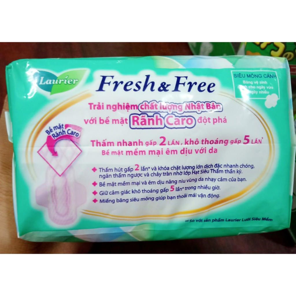 BVS LAURIER SIÊU MỎNG KHÔNG CÁNH/ CÓ CÁNH 8M