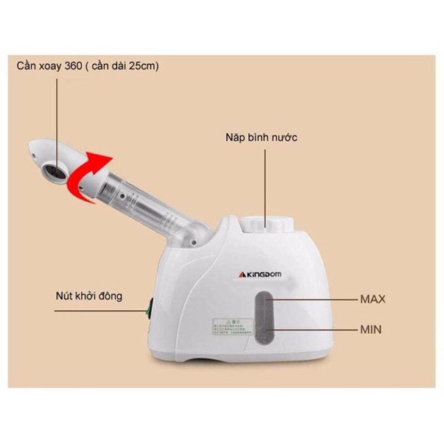 Máy Xông Hơi mặt 1 cần Mini KingDom K33S xông tinh dầu và thảo dược