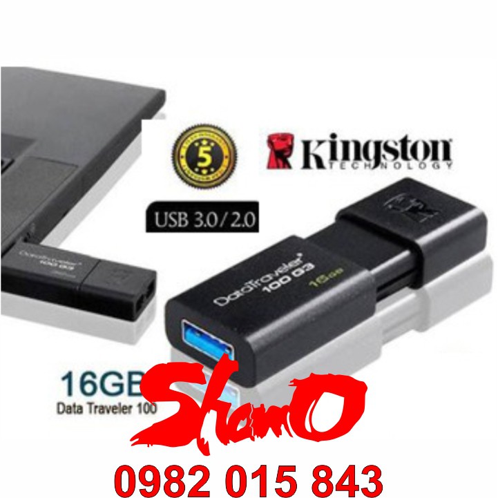USB 3.0 Kingston 16GB – DataTraveler 100G3 – Chính hãng – Bảo hành 5 năm