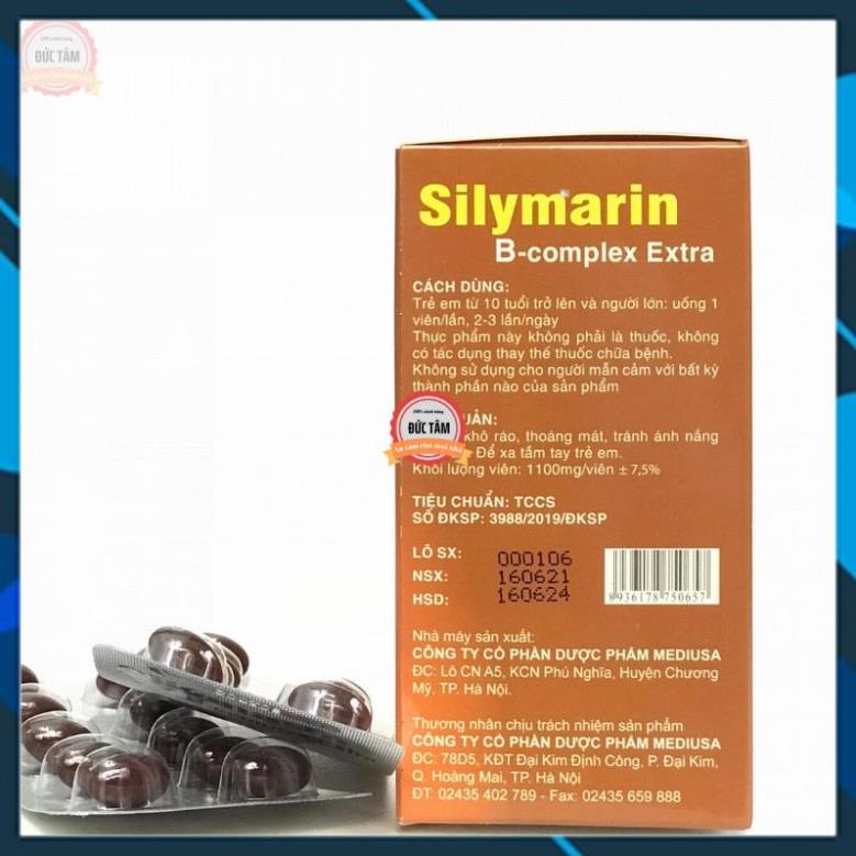Viên Bổ Gan SILYMARIN B-complex Extra Hộp 100 viên NHÀ THUỐC SÀI GÒN