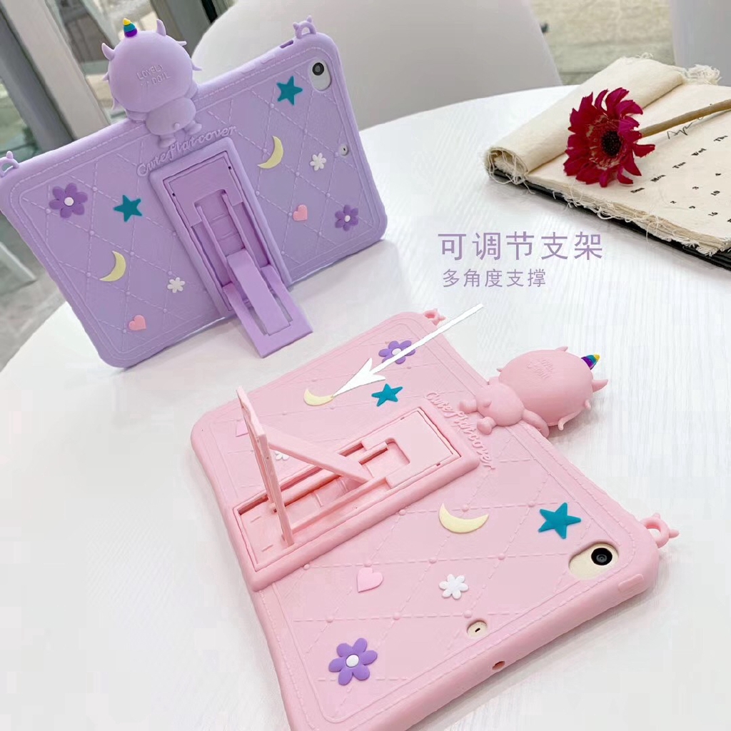 Ốp bảo vệ máy tính bảng bằng silicon thiết kế hình dạng hoạt hình dễ thương cho iPad pro 12.9 inch 2020 2018 2017 2015 case | BigBuy360 - bigbuy360.vn