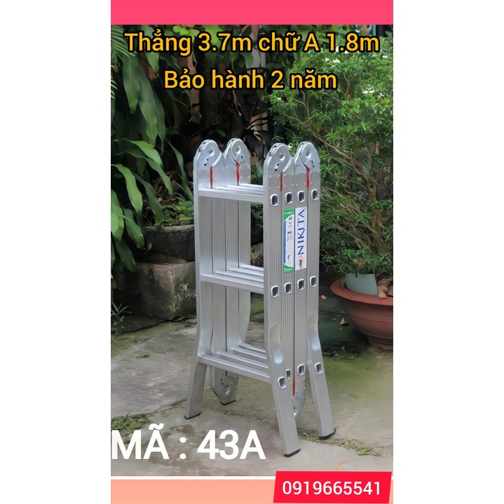 Thang nhôm gấp 4 đoạn 3,7m Nikita TGA37 GIÁ RẺ