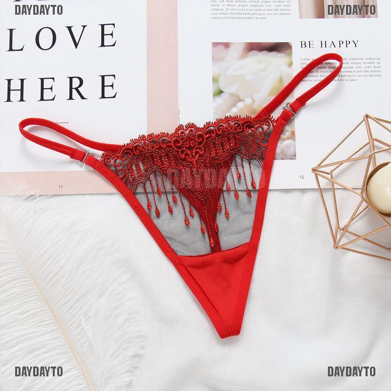 Quần Lót Lọt Khe Phối Tua Rua Quyến Rũ Dành Cho Nữ