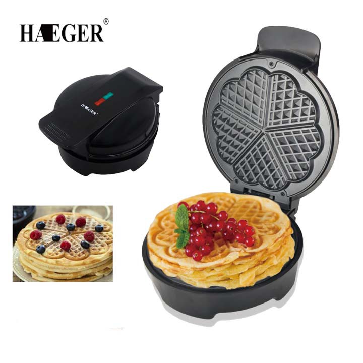 [Mã ELHADEV giảm 4% đơn 300K] Máy làm bánh Waffle, Nướng bánh kẹp tổ ong Haeger 1000W chính hãng