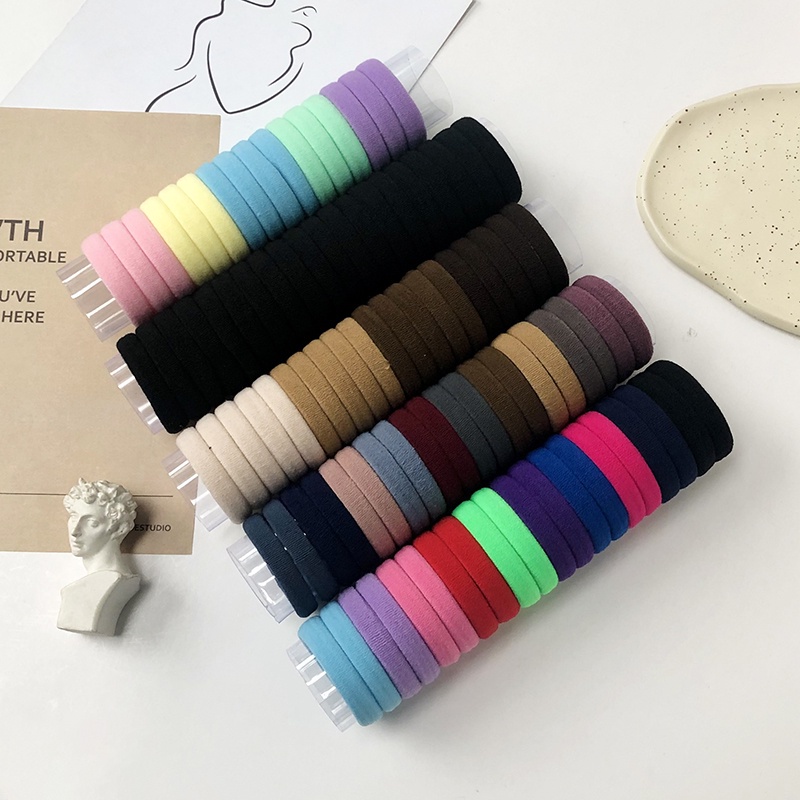 20 dây buộc tóc co giãn phong cách Hàn Quốc đơn giản