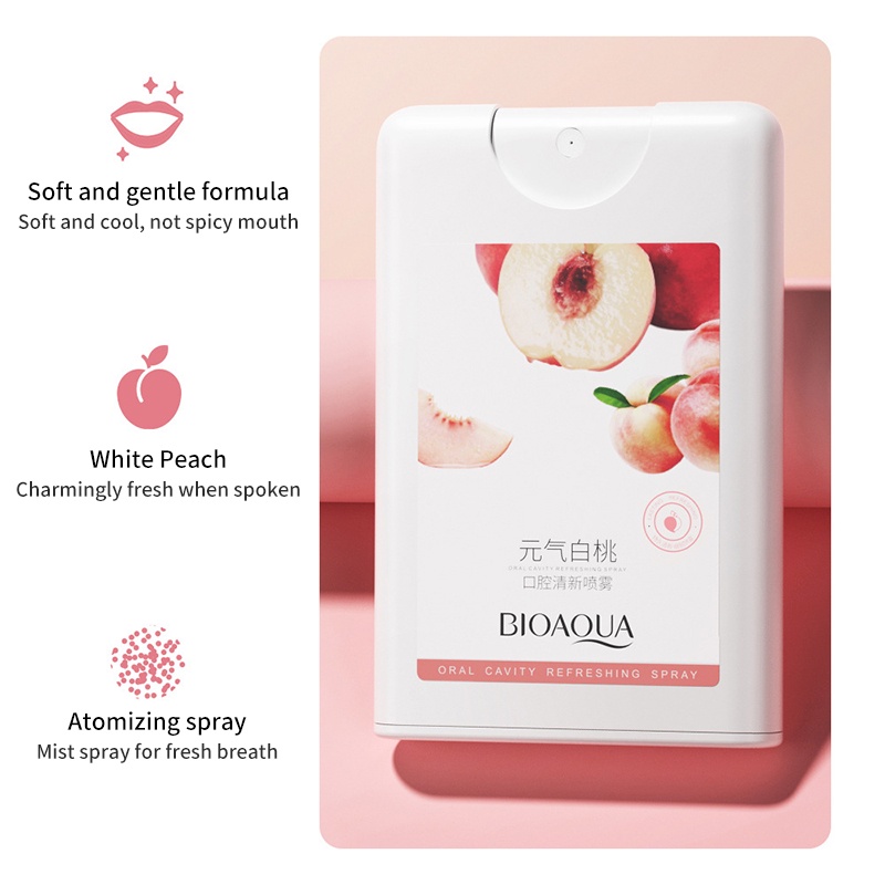 YRSHOP* Xịt Thơm Miệng Vị Đào/Bạc Hà Thơm Mát