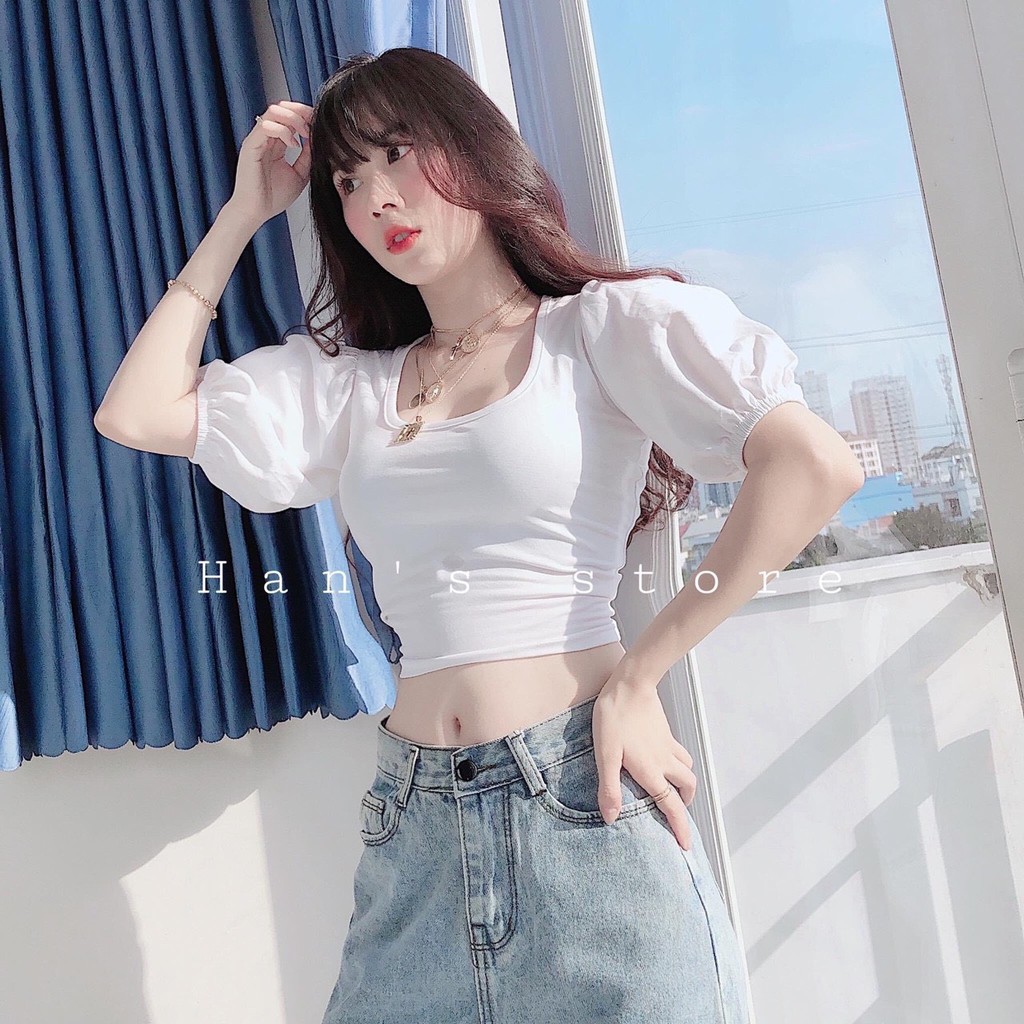 ÁO CỘT NƠ HỞ LƯNG TAY NGẮN | BigBuy360 - bigbuy360.vn