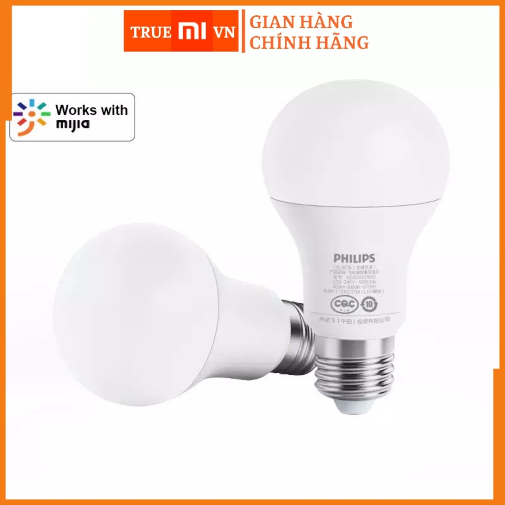 Bóng Đèn LED Thông Minh Xiaomi Philips Chính Hãng - Wifi Kết Nối Với Điện Thoại