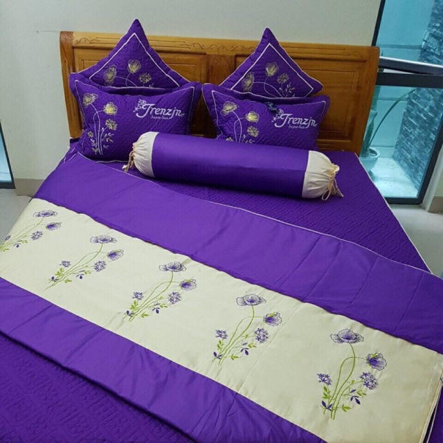 bộ ga chăn xoa satin