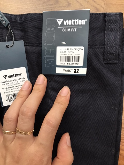[ Sale ] Quần kaky chính hãng việt tiến phom slim fit