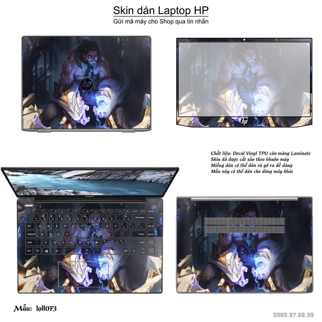 Skin dán Laptop HP in hình Liên Minh Huyền Thoại _nhiều mẫu 10 (inbox mã máy cho Shop)
