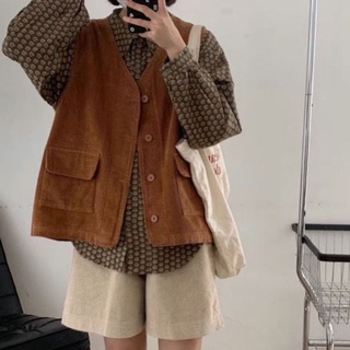 ÁO GILE 🍒 Áo gile nữ nhung phong cách Nhật Bản Hàng có sẵn SLL
