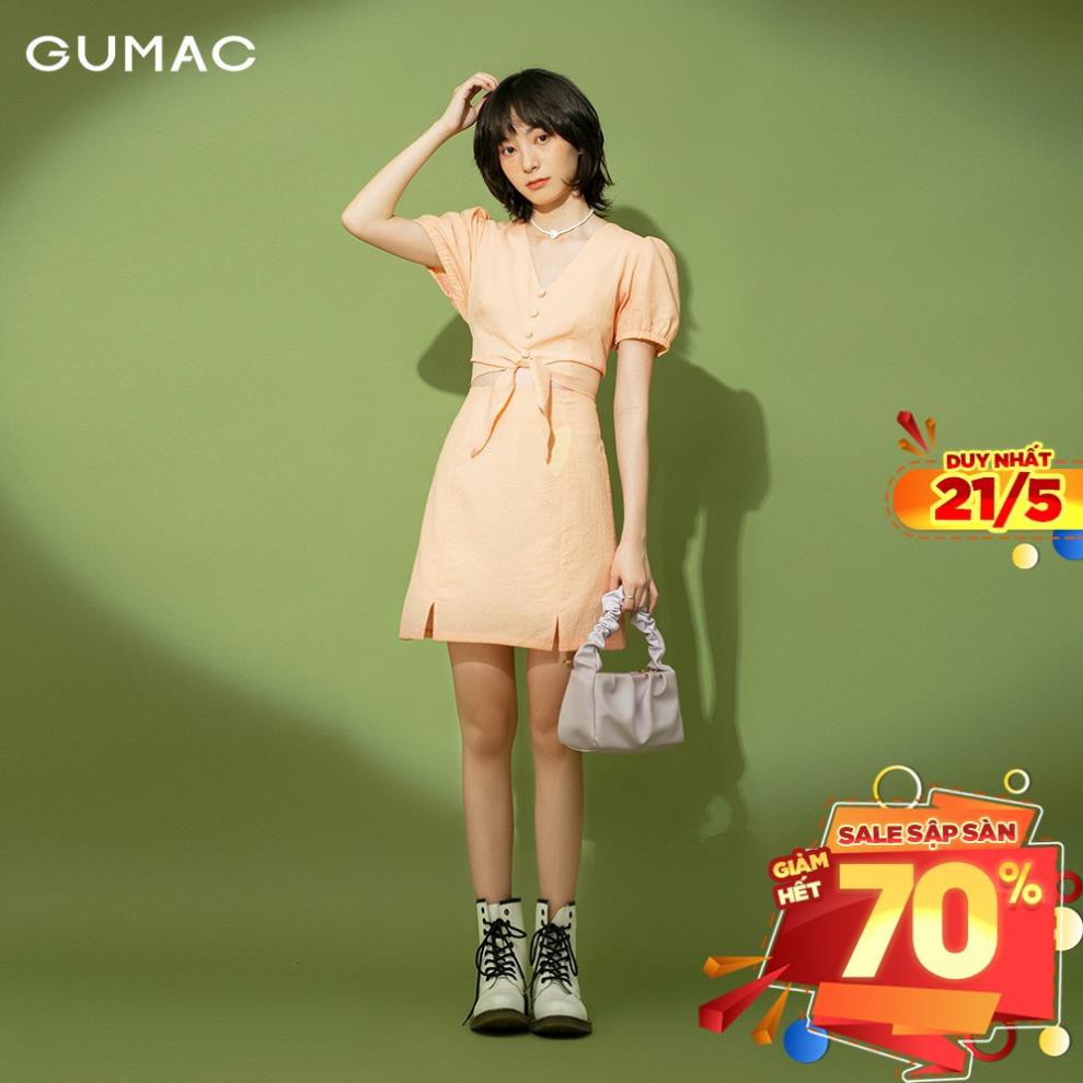 Chân Váy Nữ chữ A họa tiết caro xẻ lai GUMAC đủ size thiết kế basic trẻ trung năng động VB1176 😘