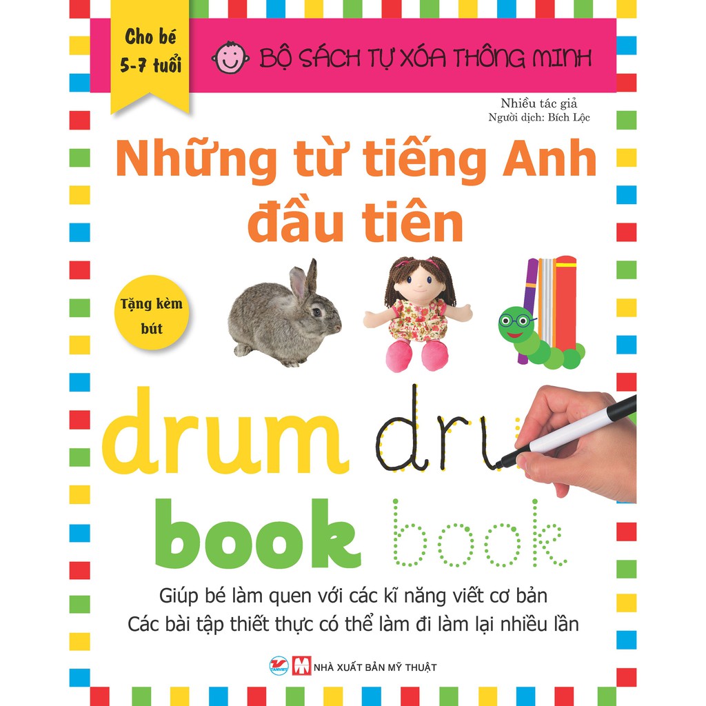 Sách - Bộ Sách Tự Xóa Thông Minh ( cho bé 5-7 tuổi ) - Những Từ Tiếng Anh Đầu Tiên - Tặng kèm bút