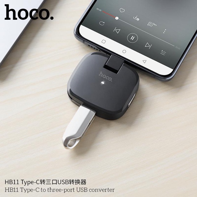 HUB chia ổ usb chân type C cho MacBook Pro hoặc điện thoại đời mới