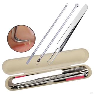 [Hàng mới về] Bộ 3 dụng cụ nặn mụn đầu đen bằng thép không gỉ