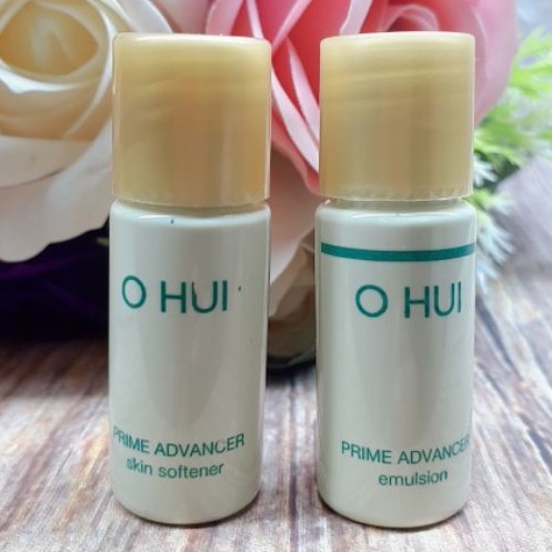 Cặp Nước Hoa Hồng Và Sữa Dưỡng Trắng Căng Bóng Da Ohui Prime Advancer 5ml