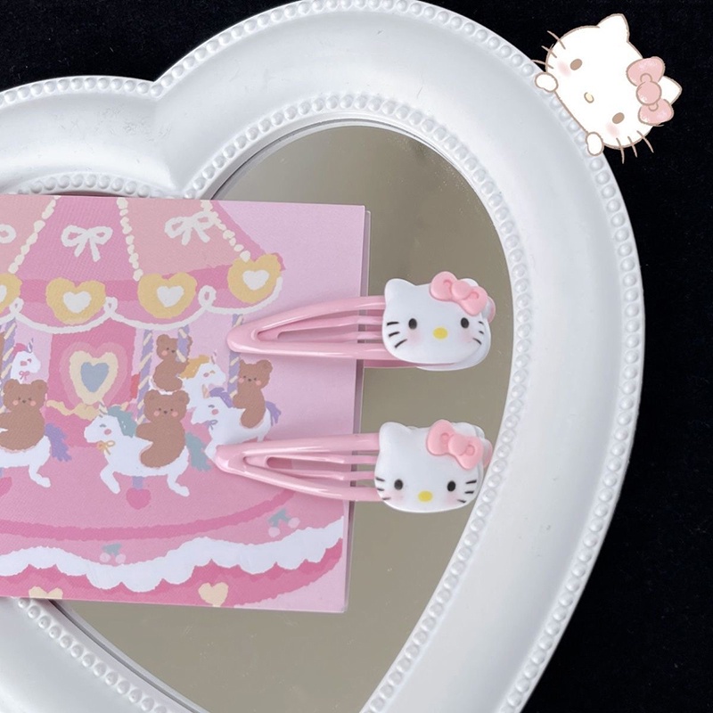 Kẹp Tóc Cỡ Lớn BB Màu Hồng Họa Tiết Hoạt Hình Phong Cách Hàn Quốc Dễ Thương Thời Trang Cho Nữ