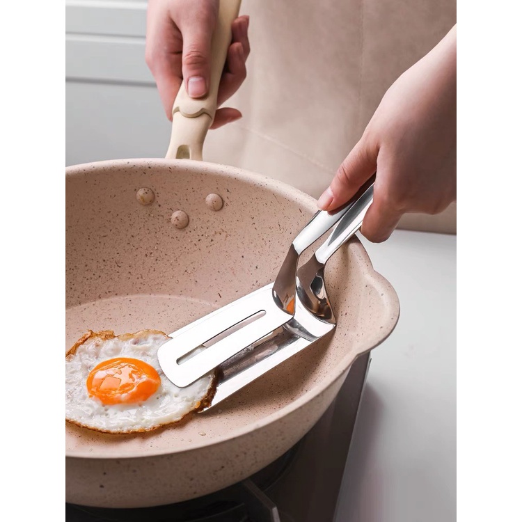 Kẹp Gắp Đồ Ăn, Kẹp Gắp Nóng Chiên Cá, Thịt Nướng Bằng INOX Cao Cấp An Toàn, Tiện Dụng.Đậu Đậu-GDTM