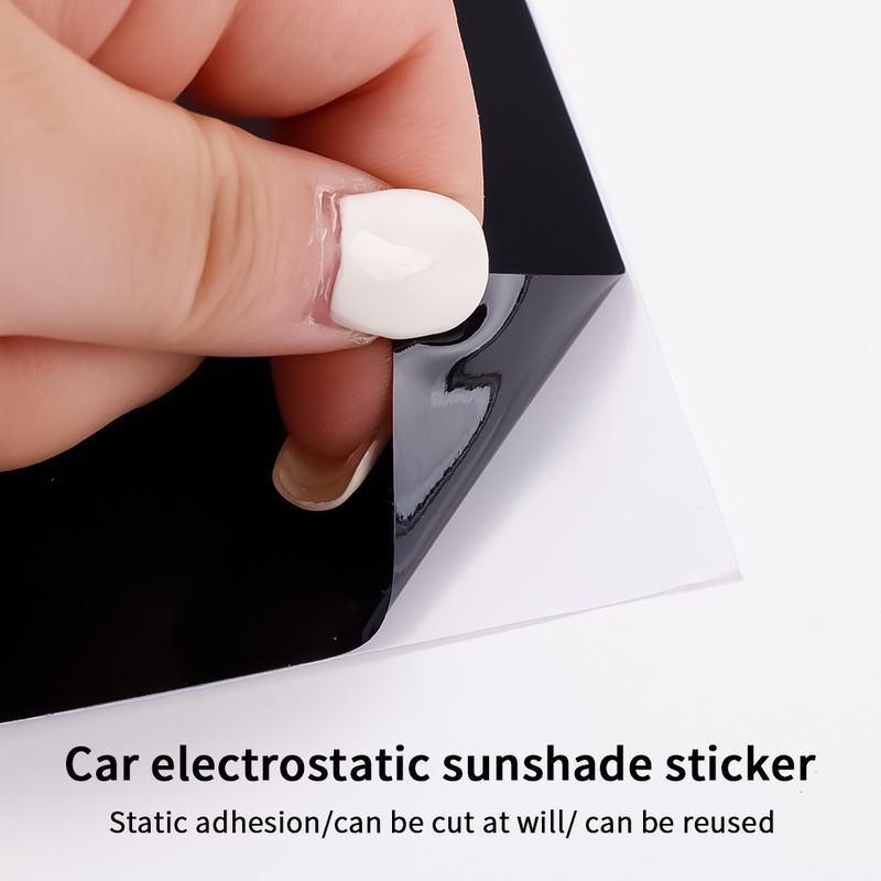 2 Miếng Dán Cửa Kính Bằng PVC Màu Đen Chống Nắng Chống Tia UV Chống Nước Chịu Nhiệt Cao