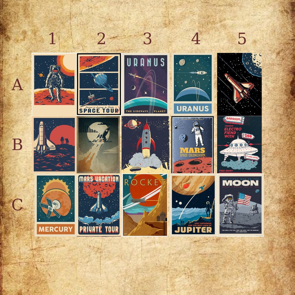 Decal Vintage poster, Áp Phích Retro Trang Trí Tiệm Trà Chanh, Tiệm Barber, Quán Bar