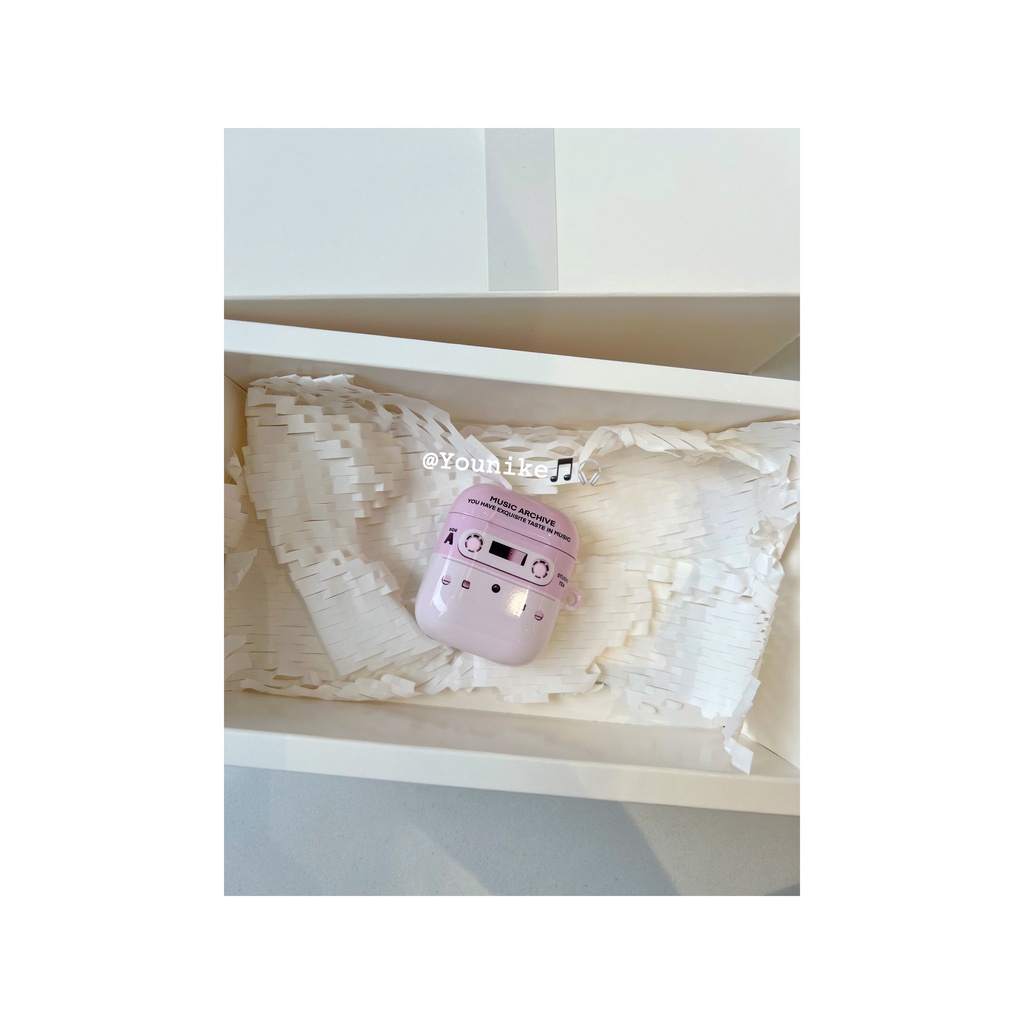 Vỏ Bảo Vệ Hộp Sạc Tai Nghe airpods 1 2 3 Pro Cứng Họa Tiết Cô Gái Nhạc Màu Hồng Dễ Thương