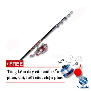 Cần Câu Cacbon 2m7 Cao Cấp Tặng Bộ Phụ Kiện Và Máy Câu CB27