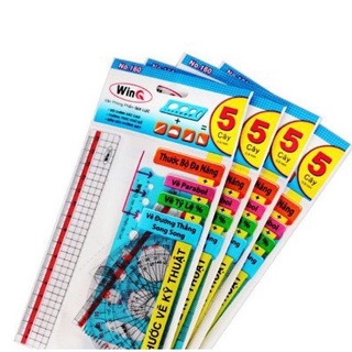 Bộ thước kẻ eke WinQ 5 món