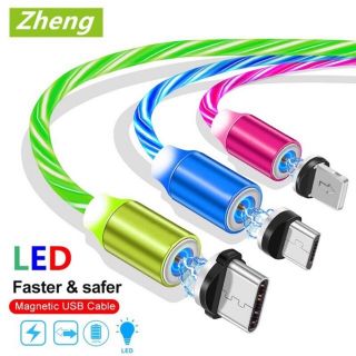 [Ảnh Thật] Cáp sạc Từ đèn LED  Nam Châm 360 độ.