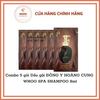 Combo 5 gói Dầu gội whoo ĐÔNG Y HOÀNG CUNG WHOO SPA SHAMPOO 8ml