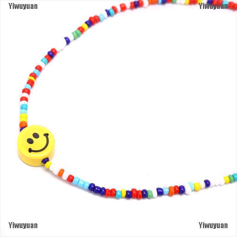 Vòng cổ Mặt Cười Nhiều Màu Sắc Phong Cách Bohemian