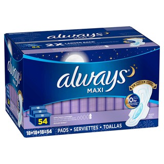 Băng vệ sinh ban đêm Always Maxi (gói 54 miếng)