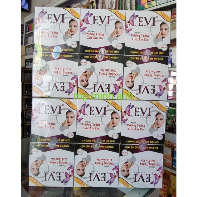 (sỉ 12 hũ) kem Evi DƯỠNG TRẮNG GIỮ ẨM 30gr (chuẩn cty)