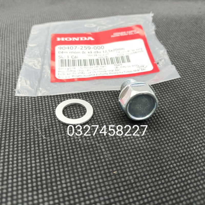 Ốc xã dầu nhớt xe máy Dream, Wave , Future... zin Honda