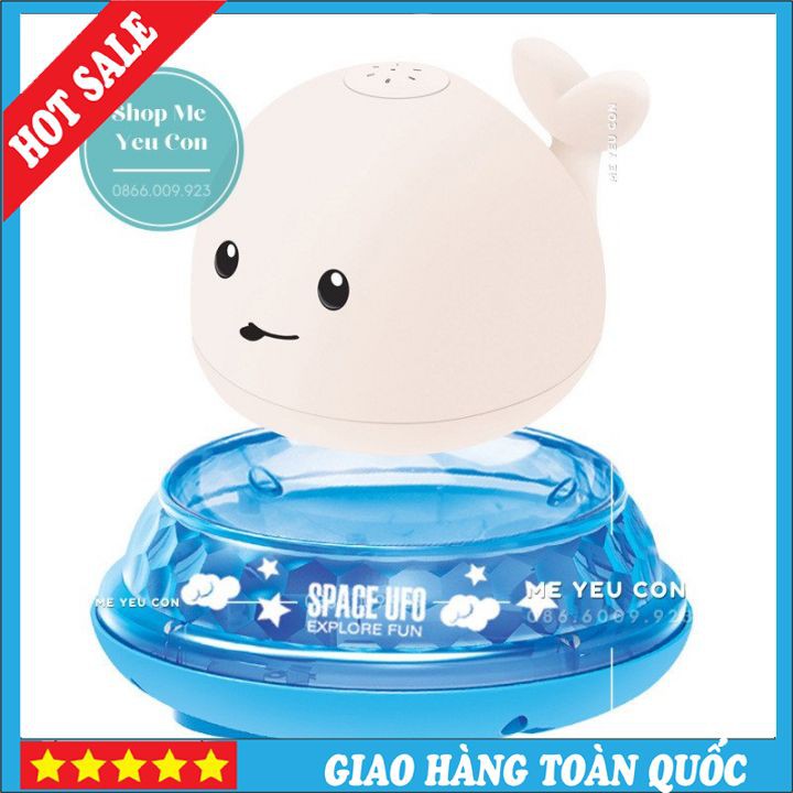 Đồ Chơi Cá Voi Phun Nước Có Đèn Và Nhạc Cho Bé, Đồ Chơi Nhựa ABS An Toàn Cho Bé, Đồ Chơi Phát Nhạc, Đồ Chơi Nhà Tắm 💕💕💕