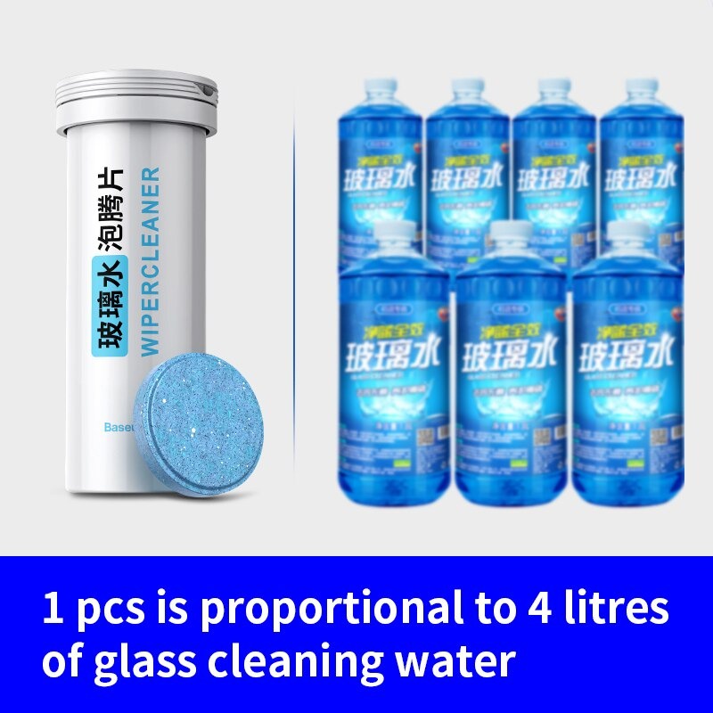 Viên Sủi Lau Kính Ô TÔ Cao Cấp Baseus Hộp 12 Viên Giúp Kính Sạch Bóng Chống Đọng Nước - TopLink