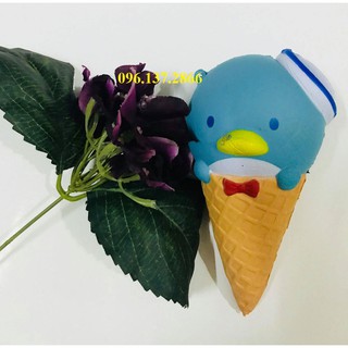 ( ốc quế vịt) ĐỒ CHƠI SQUISHY KEM Ốc quế xanh hình vịt  đáng yêu hết cỡ   ( nguyenhuyen9916 )