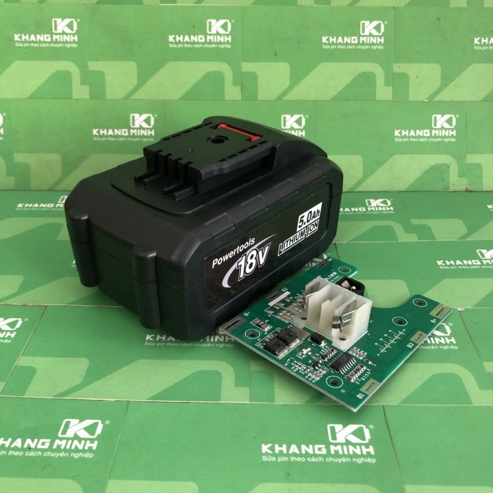 Vỏ mạch pin Voto TQ China 18V - 21V 5S - 2P, lắp 10 cell 18650, giắc đứng