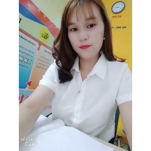 Áo sơ mi trắng tay ngăn Hàng Vnxk