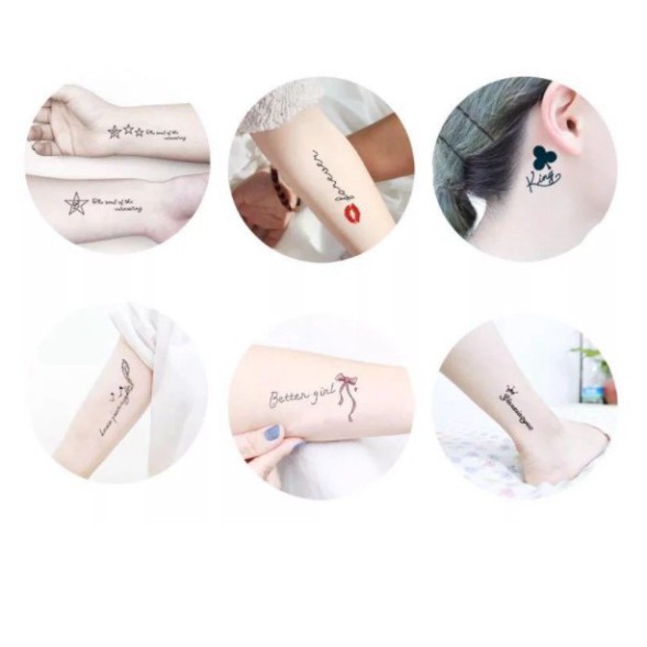 ✅ Set 30 Hình Xăm Dán Tạm Thời Chống Thấm Nước Mẫu Cho NAM + NỮ