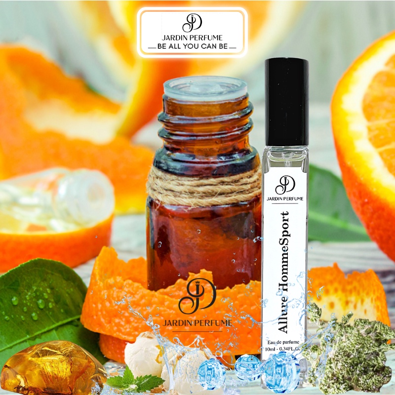 Nước Hoa Nam Mini Allure Homme Sport Jardin Hiện Đại , Nam Tính , Mạnh Mẽ 10ml | Dầu Thơm Body Mist Nam Allure Thơm Lâu