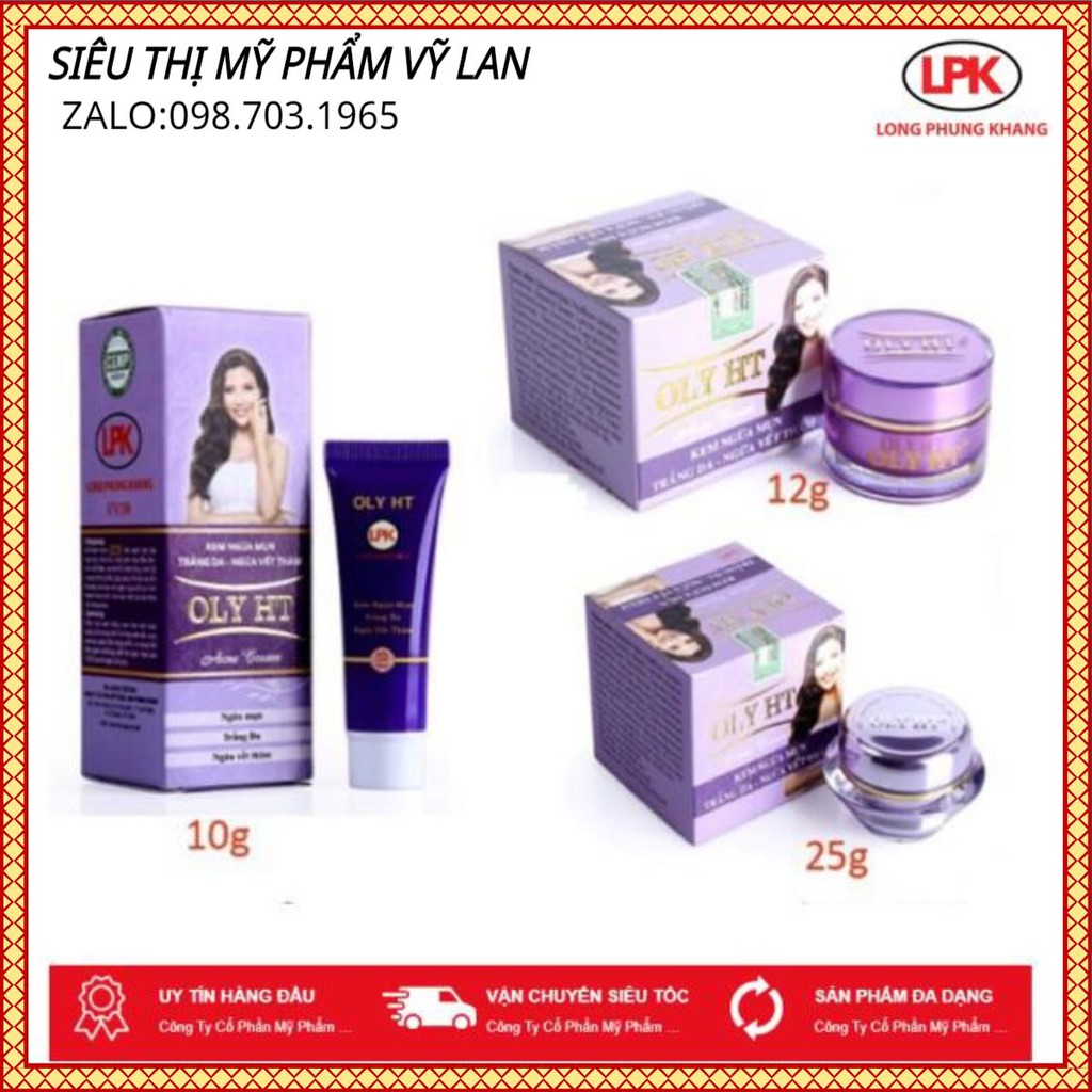 Kem ngừa mụn - trắng da - ngừa vết thâm oly HT 10g 12g 25g