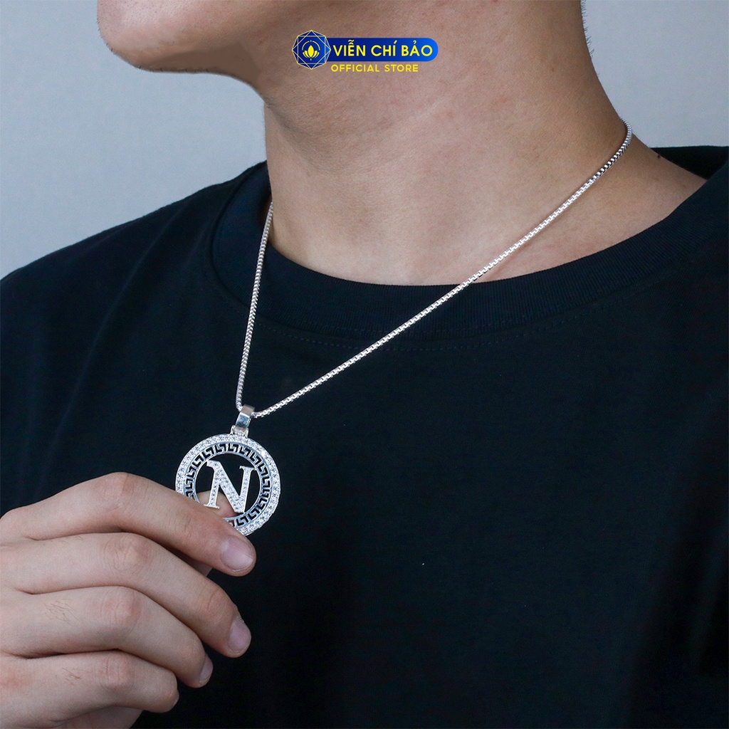 Mặt dây chuyền bạc nam chữ N chất liệu bạc S925 thời trang phụ kiện trang sức nữ Viễn Chí Bảo M300514-NH